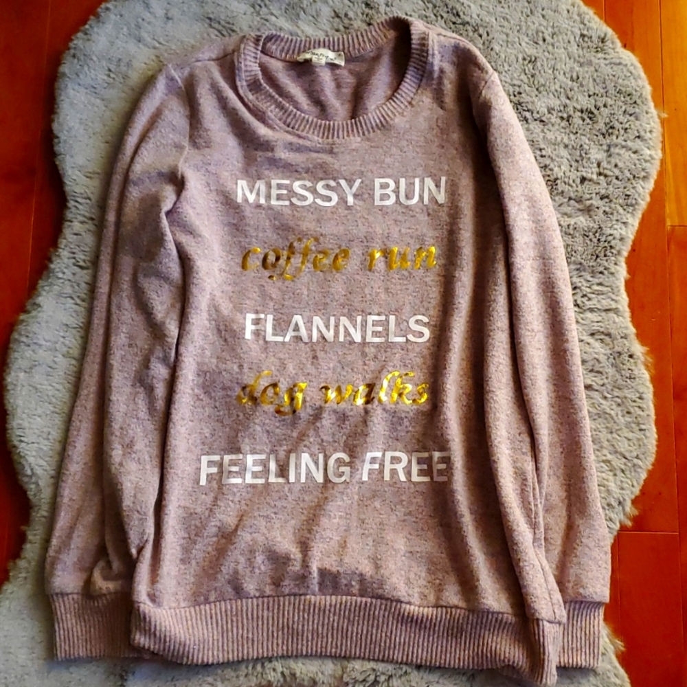 Cute Heather Pink Sweater (S)